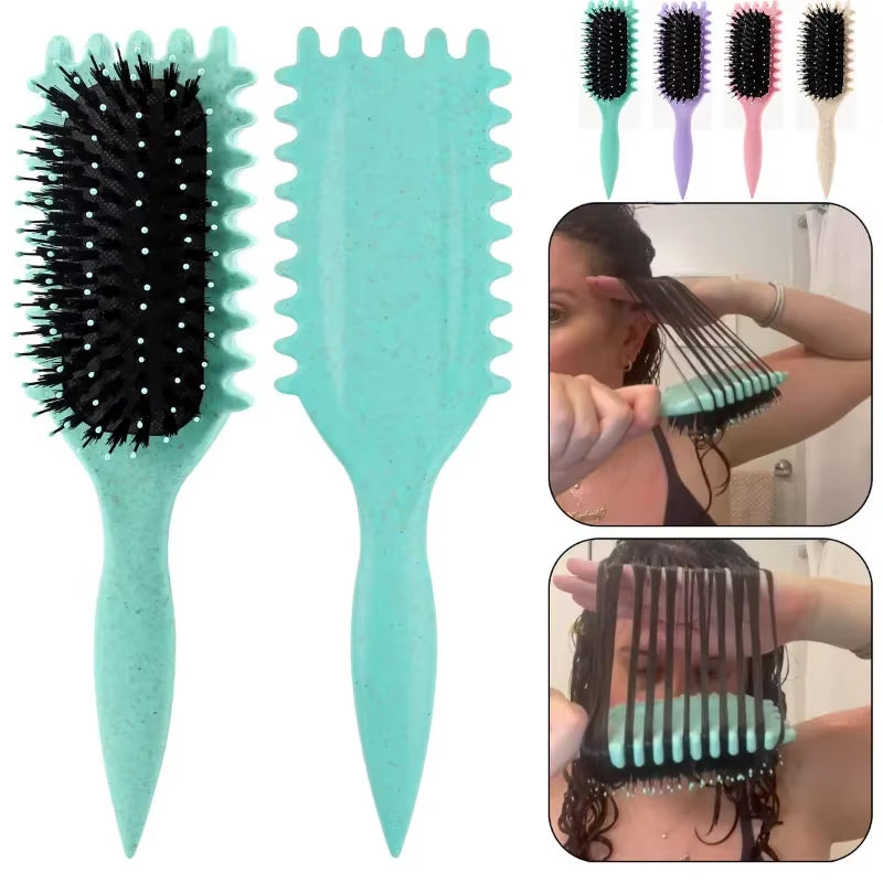 Women'S Hair Comb Hollow Shaped Curly Hair Comb Multi Functional Scalp Massage and Anti-Static Fluffy Hair Brush Hairstyle Tools