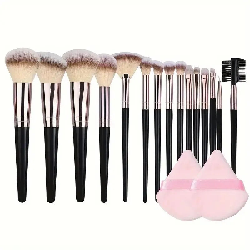 Quality Makeup Brush Set, 20-Piece & 15-Piece