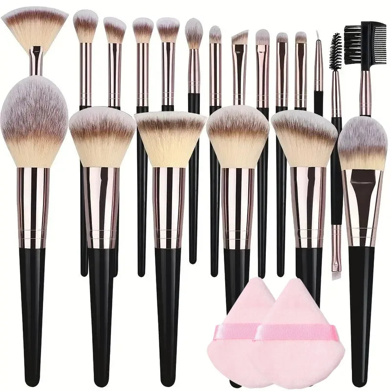 Quality Makeup Brush Set, 20-Piece & 15-Piece