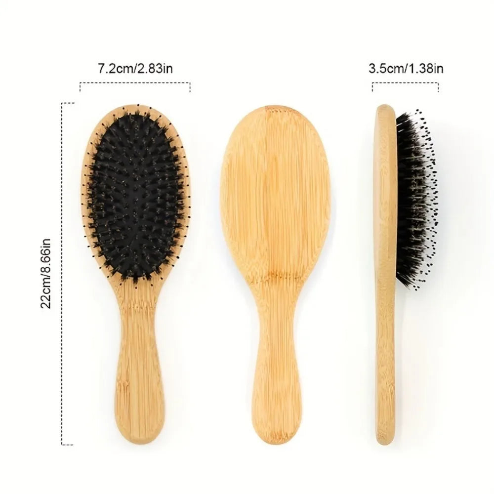 Natural Bamboo Boar Bristle Brush